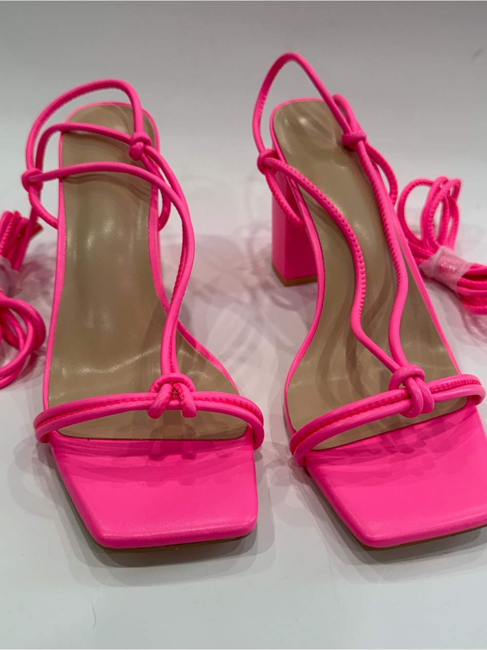 Women’s Strappy Block Heel Sandals in Hot Pink size 10 - Picture 4 of 15